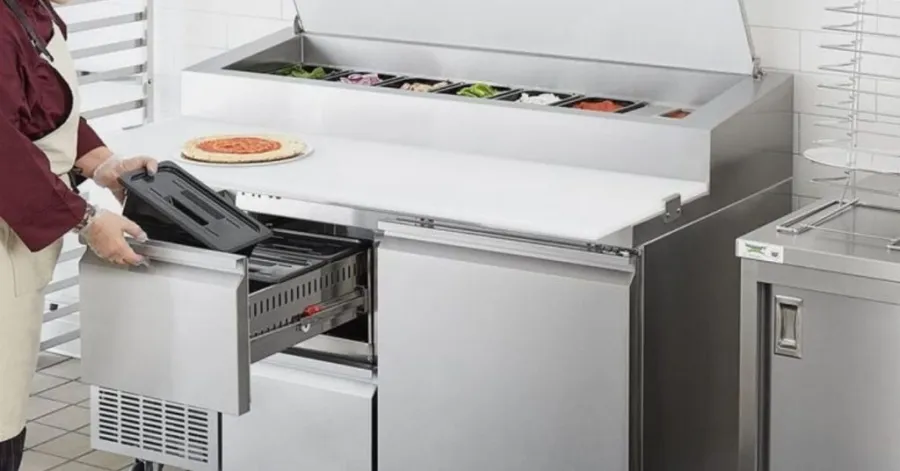 pizza prep refrigerator
