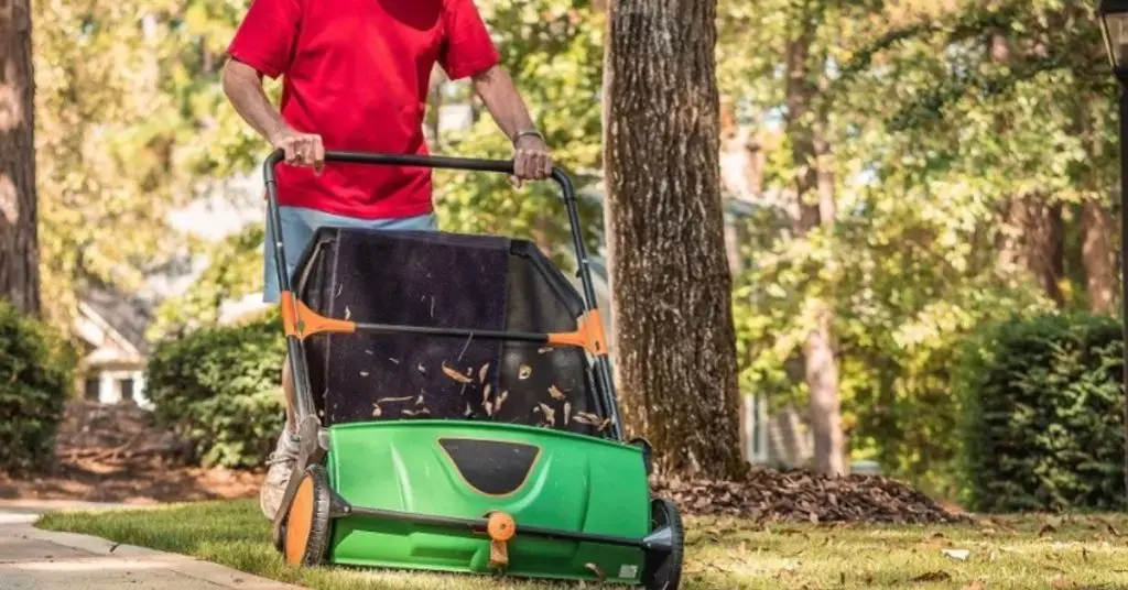 walk behind lawn sweeper