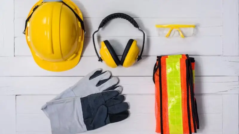 Safety Gear for Brick Cutting
