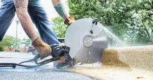 cutting concrete with circular saw​