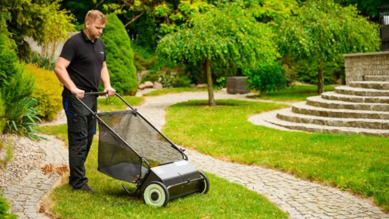 complete guide to using a push lawn sweeper
