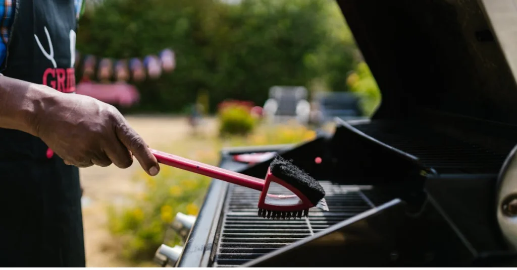 How do you clean a barbecue grill