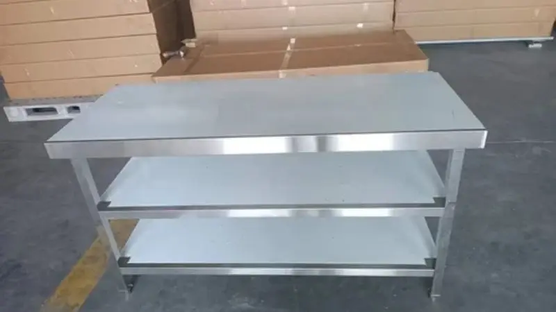 Kitchen Table with Shelves
