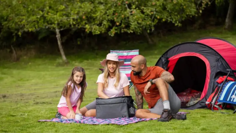 skugga för sommarcamping