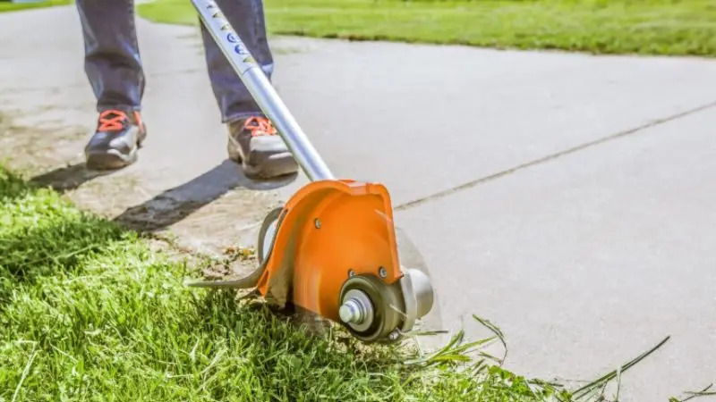 What to do before using a gas-powered edger?