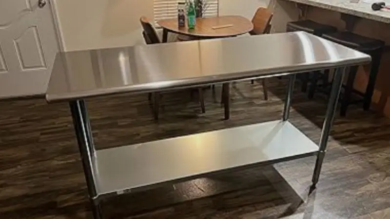 How to take care of and maintain a stainless steel table with storage