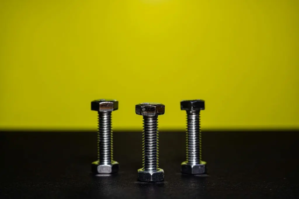 3 pieces of bolts on the table