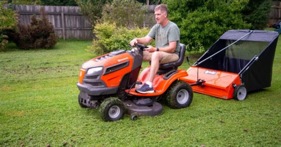 heavy-duty lawn sweeper