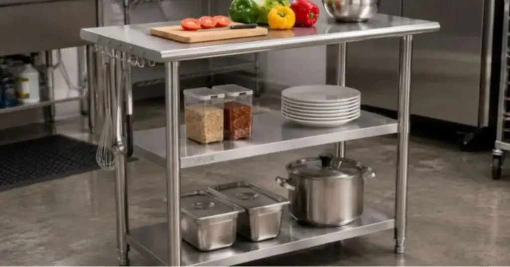 kitchen work table on wheels