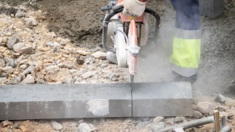 how to use concrete block saw step by step