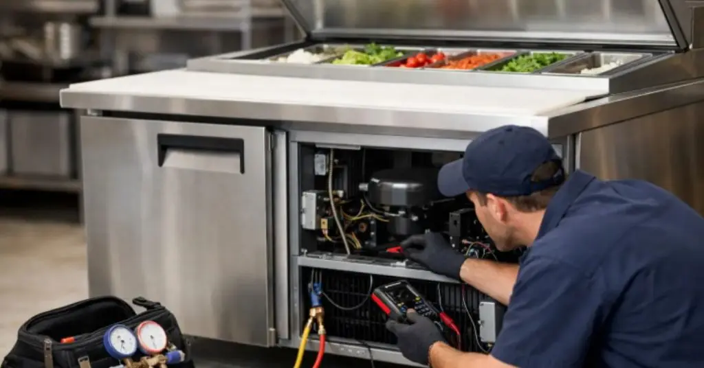 refrigerated prep table repair