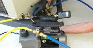 how to use an AC vacuum pump step by step