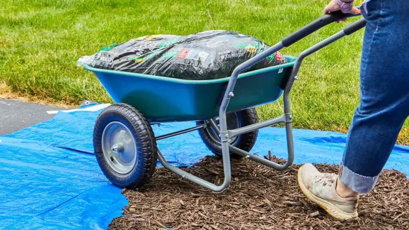 Wheelbarrow for Pool Ground