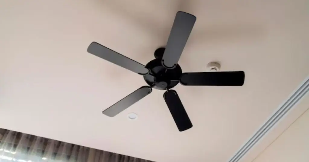 black ceiling fan without light