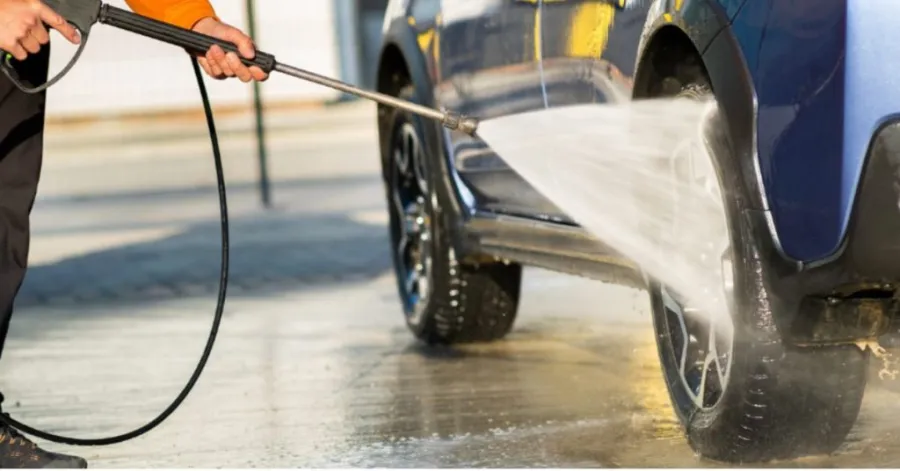 how to pressure wash a car​