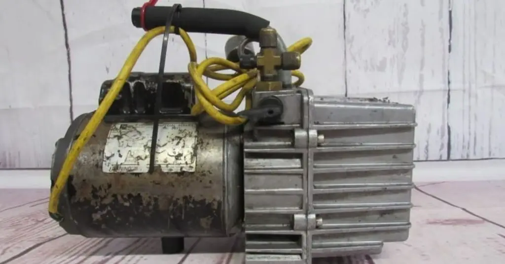 refrigerant evacuation pump