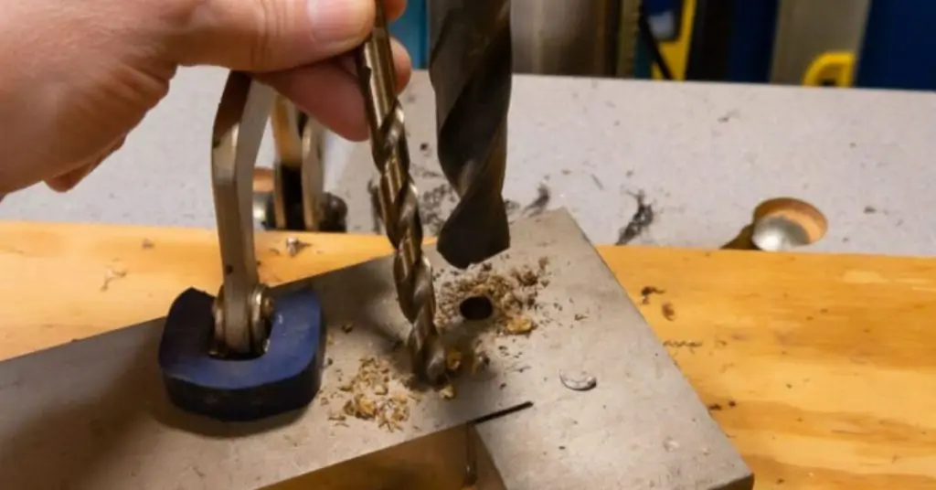 how to drill through metal