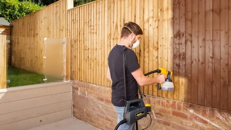 Paint Sprayer for Wooden Fence
