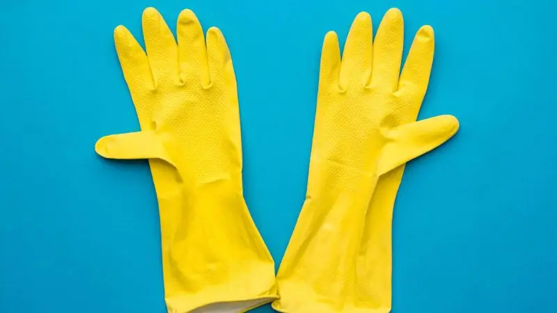 Rubber Gloves for Fence Staining