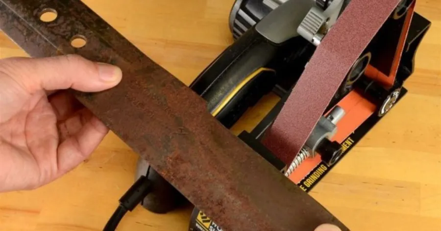 how to sharpen push mower blades