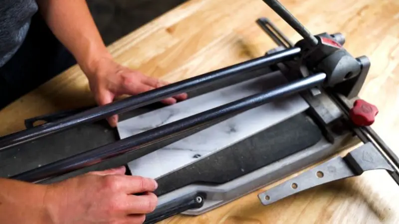 steps to cut tile with a tile cutter