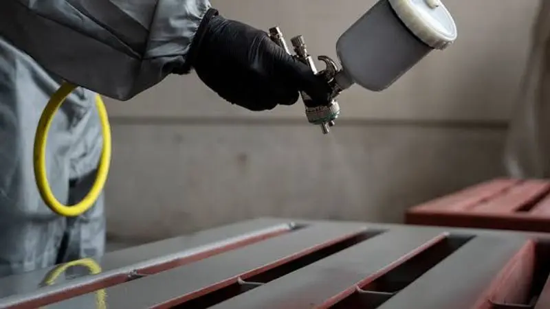 Applying Primer on Metal