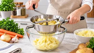 how to use a food mill for making mashed potatoes