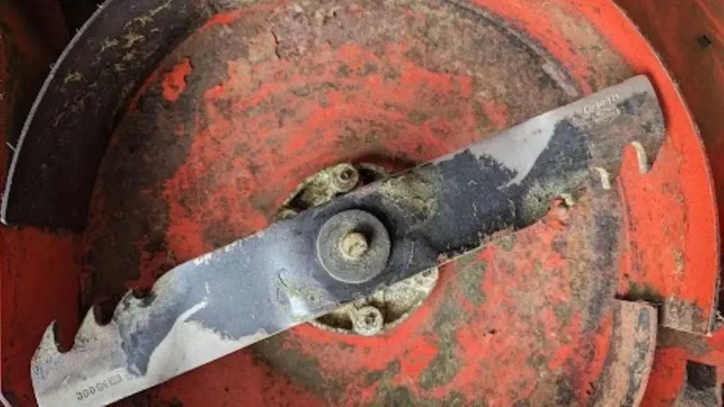 Rusted lawn mower blade need mower blade sharpness