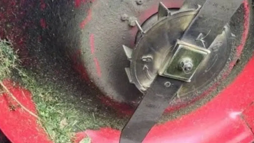 Sharp lawn mower blade mounted under the mower deck