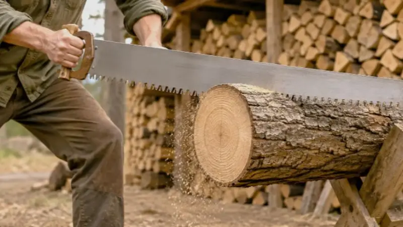 how to cut firewood by hand
