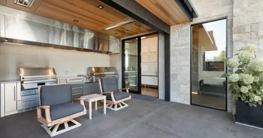 outdoor kitchen storage
