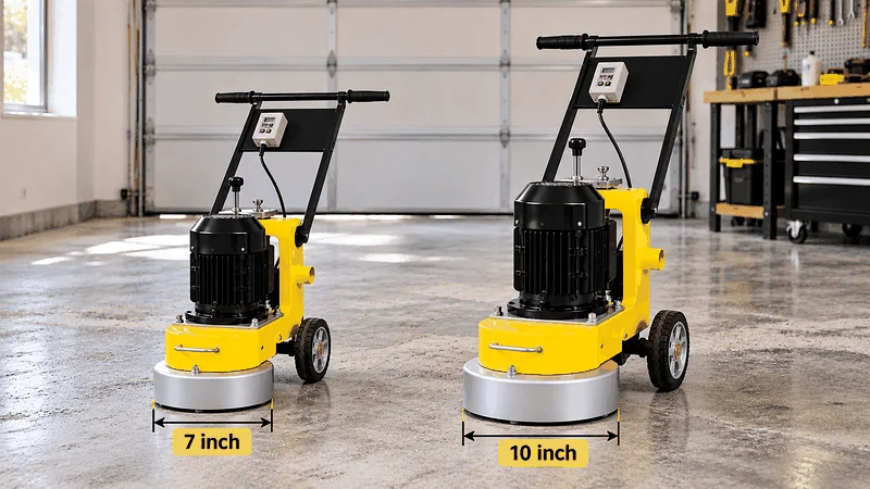7-inch and 10-inch concrete grinder edger