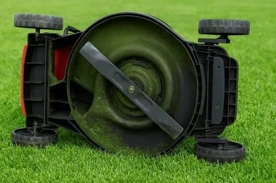 sharpen lawn mower blades without removing them