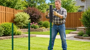 Manual fence post installation with a u-channel post driver